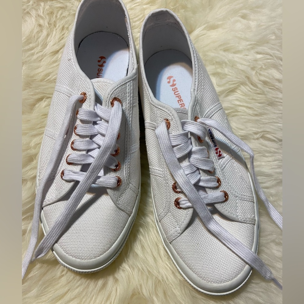 Superga Women's White Canvas Sneakers